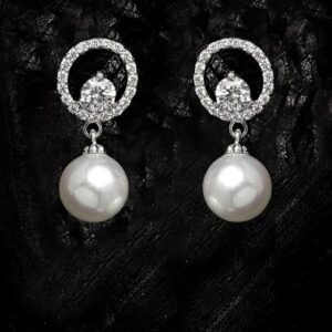 CLARA || 925 Sterling || Silver Dante Pearl || Pendant Earrings || Chain Jewellery Set