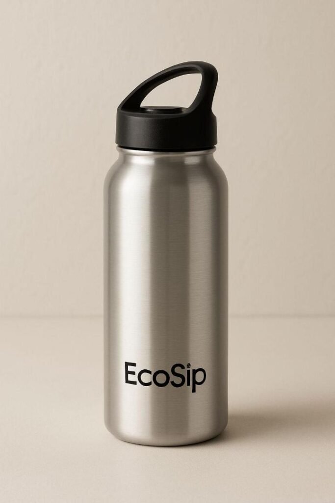 Eco Sip | 1L Hydra Bolt Matte Blue Stainless Steel  | 24 Hours Hot and Cold | Bottle for Office & Gym |